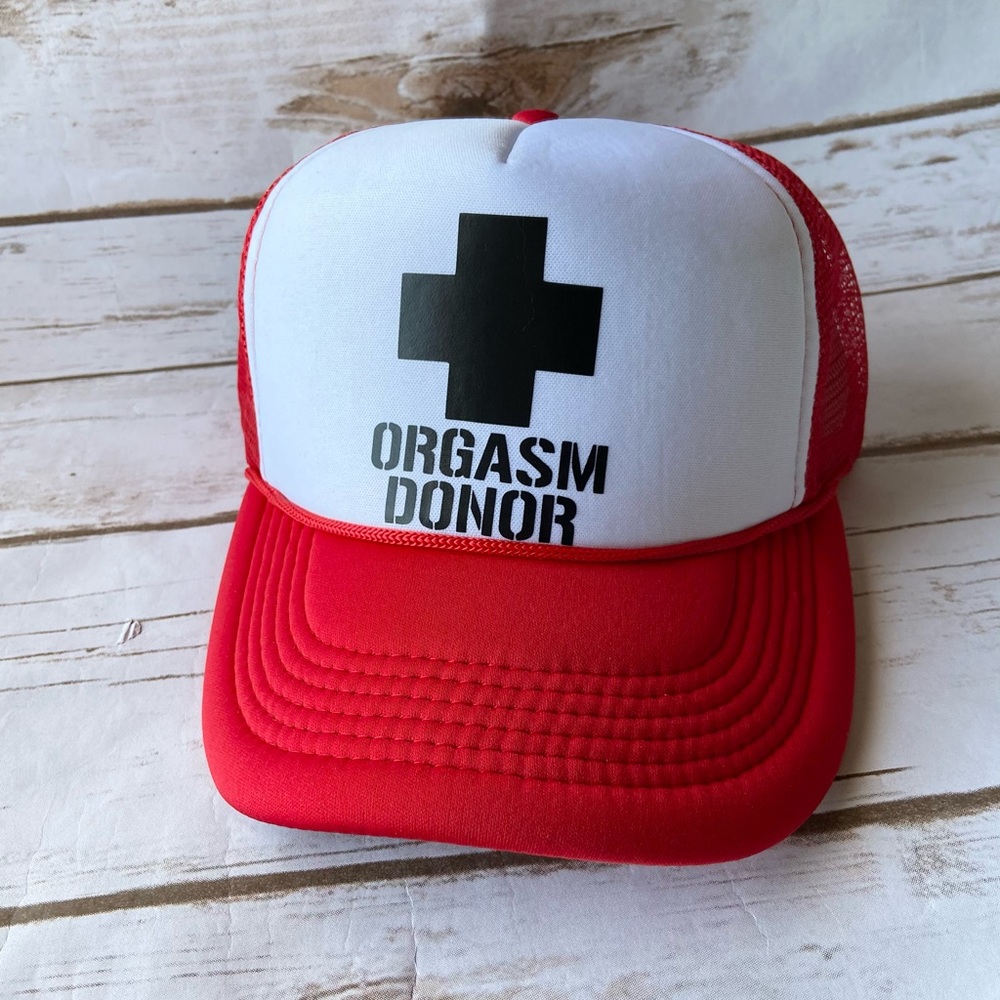 Orgasm donor funny trucker hat